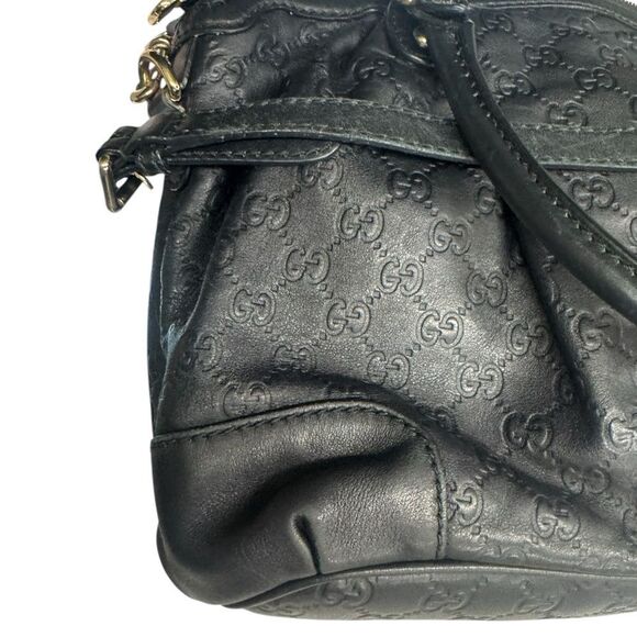GUCCI Black Guccisima Leather Sukey 2way Satchel Bag Auth - Picture 7 of 16